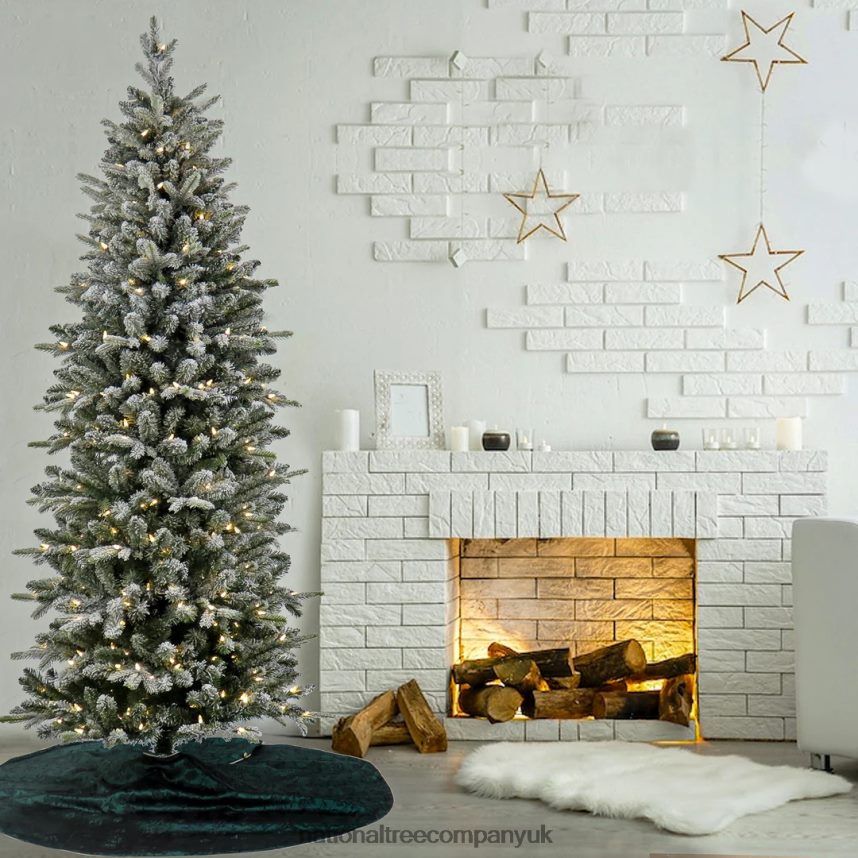 Trees | National Tree Company 7 ft Pre-Lit Conger Pine Pencil Slim Tree with LED Lights F2L4F84